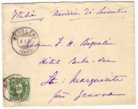 Stehende Helvetia: Brief von Ecublens VD 1895